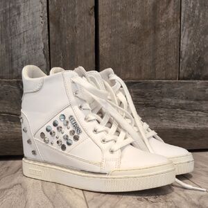 Guess White High-Top Sneakers